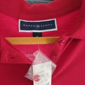 Karen Scott Vibrant Red Polo Shirt